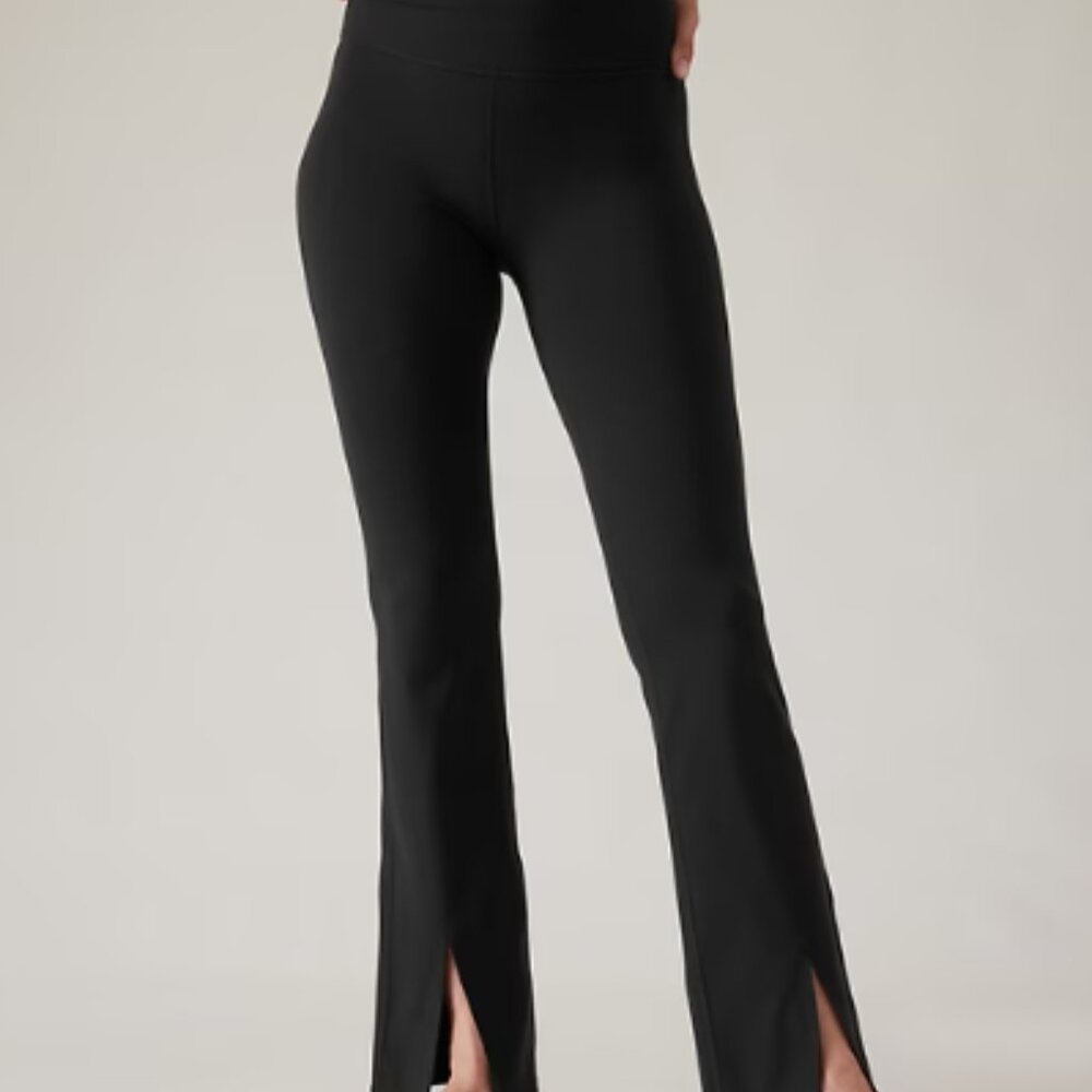Zara Flowy Flared Ribbed Wide Leg High Waist Elastic Pants